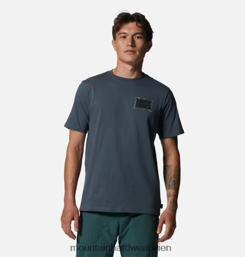 Mountain Hardwear Graphit Männer Happy Trails Kurzarm Spitzen PJ02HL422