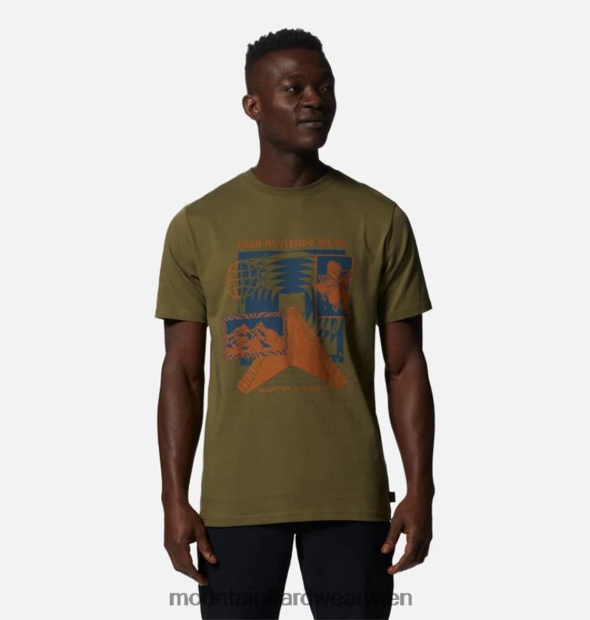 Mountain Hardwear Kampfgrün Männer Höhentreppe Kurzarm Spitzen PJ02HL418